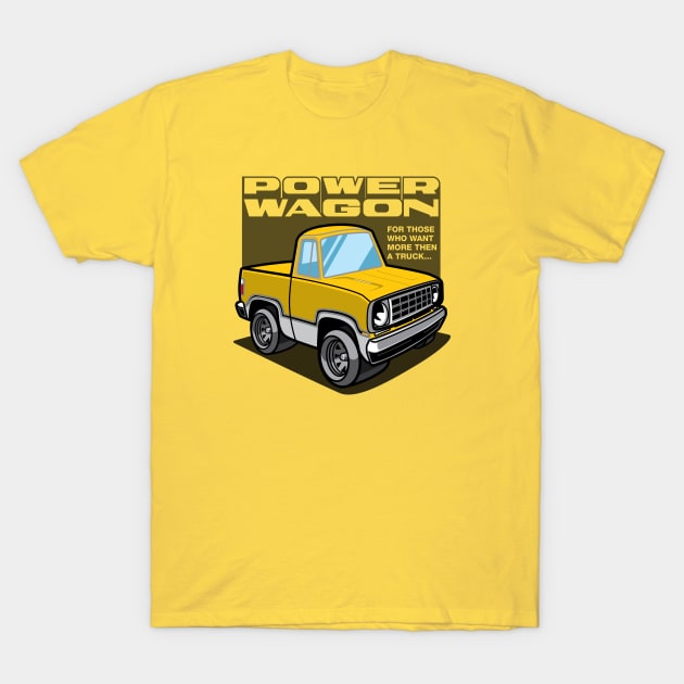 School Bus Yellow - Power Wagon T-Shirt by jepegdesign